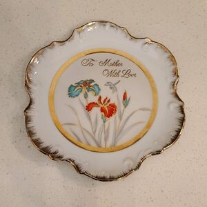 Vintage To Mother with Love Decorative Plate Japan